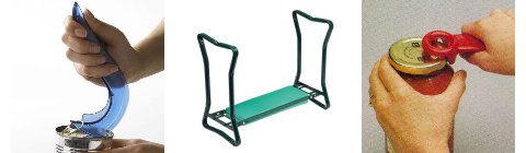 Can Key, Garden Kneeler & Jar Key