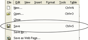 file menu in microsoft word