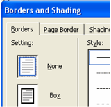borders and shading dialogue