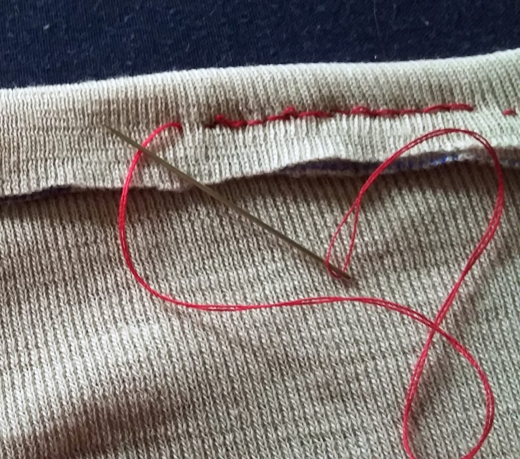 6. If you dont have a sewing machine backstitch instead using a needle and thread.