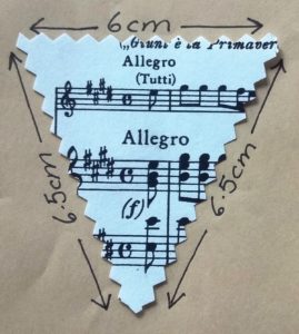 Cut your triangles to size. Cut your triangles to size.