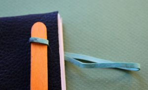 DIY book rubber bands recyclable materials 
