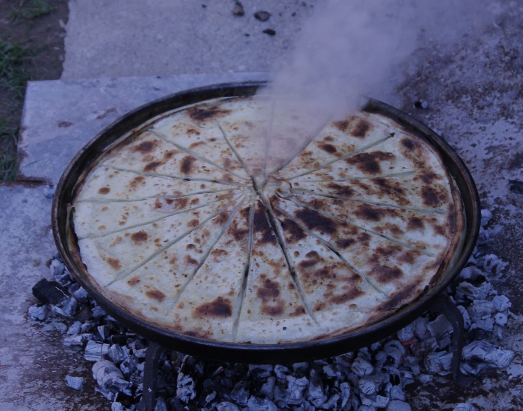 Flija in the final stages of cooking