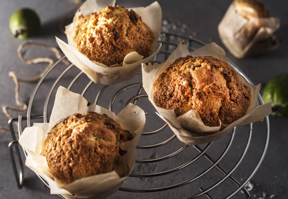 Feijoa Muffins with Crunchy Topping
