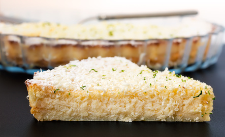 Lemon Lime Impossible Pie Slice