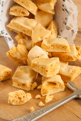 Honeycomb or cinder toffee hokey pokey sea foam known by many names and enjoyed around the world