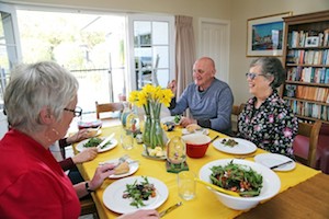 Sharing a meal and some experiences with guests web