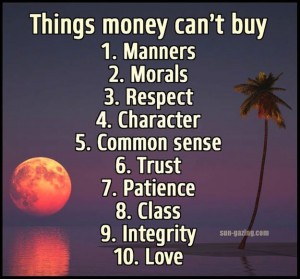 Things money can't buy