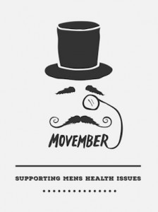 Digitally generated Movember advertisement vector with text and graphic