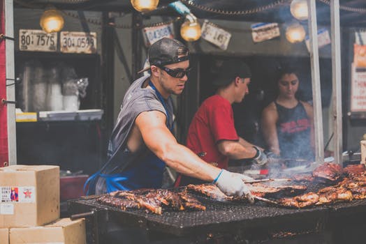 food stall, market