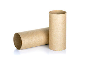 Tissue core isolated on the white background.