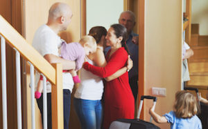 family meeting kinsfolks at home